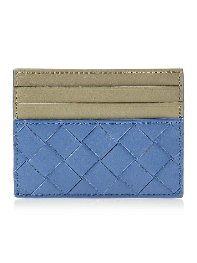 Intrecciato Two-tone Card Wallet Blue - BOTTEGA VENETA - BALAAN 2