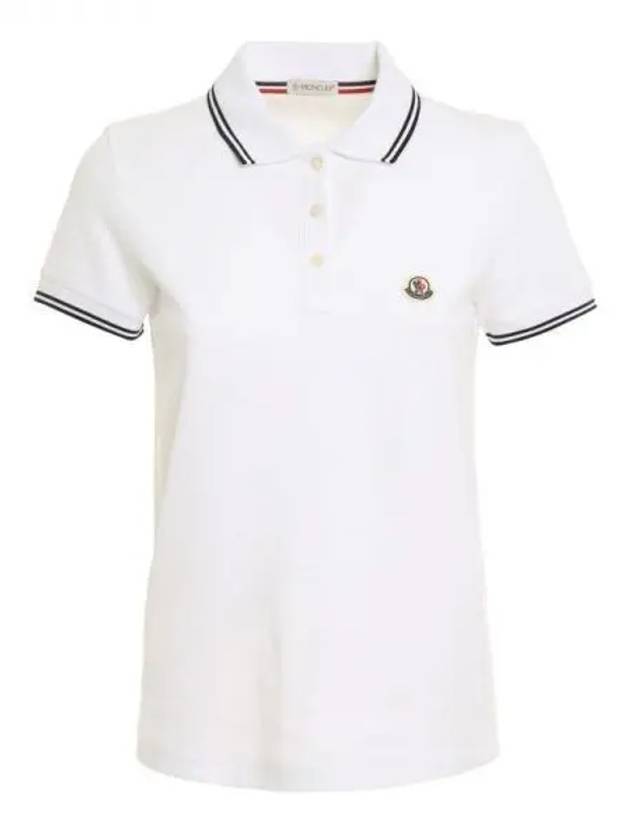 Women s Collar Short Sleeve T Shirt 8A00009 84720 001 - MONCLER - BALAAN 1