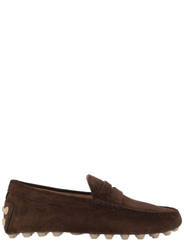 Gommino Bubble Suede Driving Shoes Brown - TOD'S - BALAAN 2