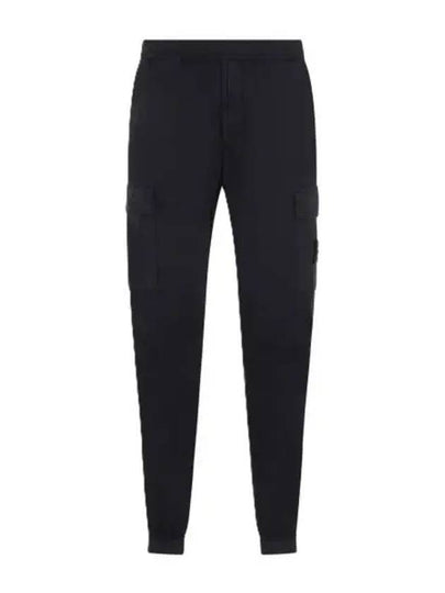 Stretch Cotton Tela Paracadute Cargo Straight Pants Navy Blue - STONE ISLAND - BALAAN 2