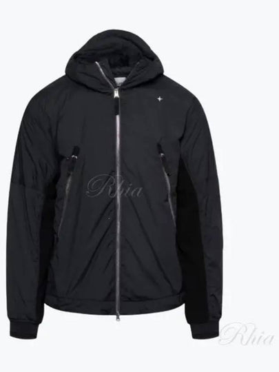 Star Embroidery Hooded Jacket Black - STONE ISLAND - BALAAN 2