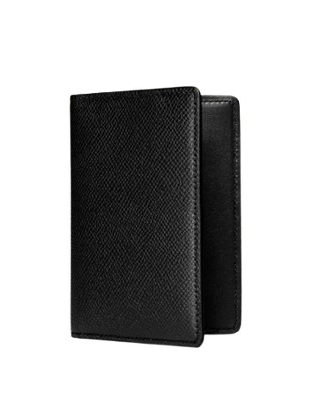 Stitched Bi-Fold Leather Card Wallet Black - MAISON MARGIELA - BALAAN 5