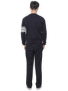 4 Bar Armband Milano Stitch Knit Top Navy - THOM BROWNE - BALAAN 6