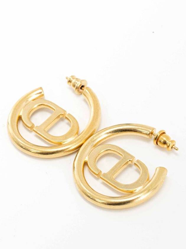 30 Montaigne Logo Earrings Gold - DIOR - BALAAN 5