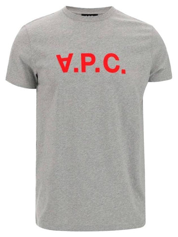 A.P.C. Red VPC Logo Short Sleeve T-Shirt Gray COEZB H26169 PLB - A.P.C. - BALAAN