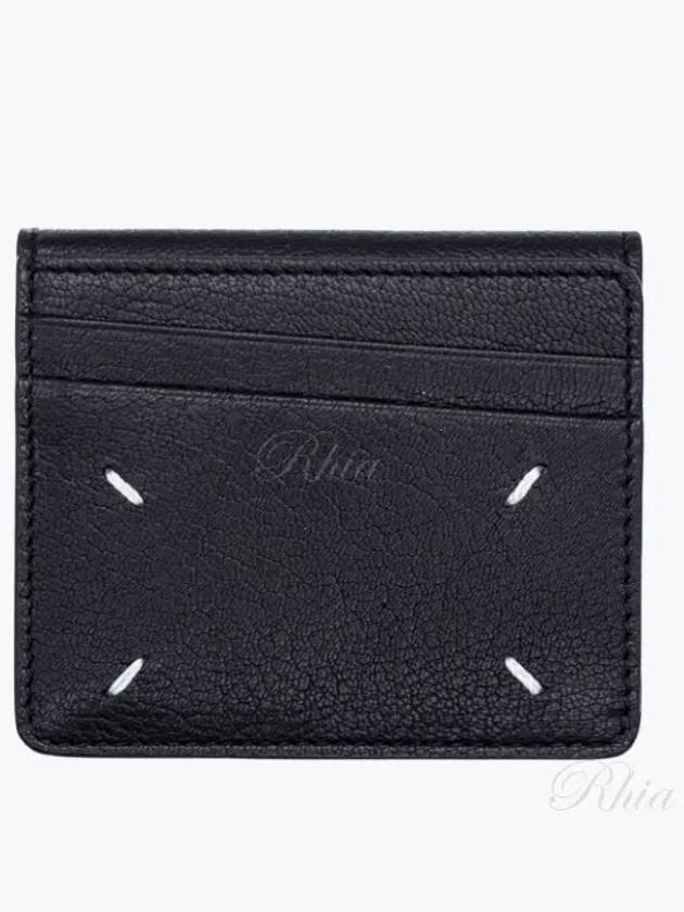 Stitch Flap Card Wallet Black - MAISON MARGIELA - BALAAN 2