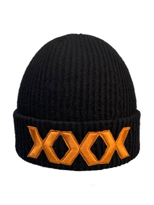 XXX WAPPEN KNITTED BEANIE BLACK - MEASPHERA - BALAAN 1