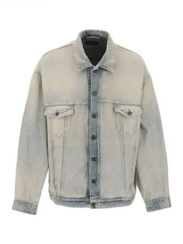 Inside Out Effect Oversized Denim Jacket 271629 - BALENCIAGA - BALAAN 1