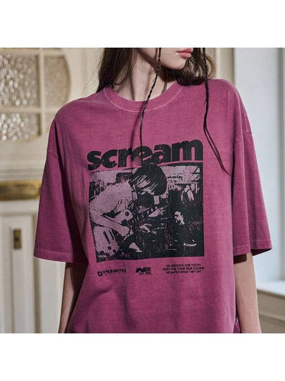 Scream Pigment Short Sleeve T Shirt Dusty Pink - CPGN STUDIO - BALAAN 2