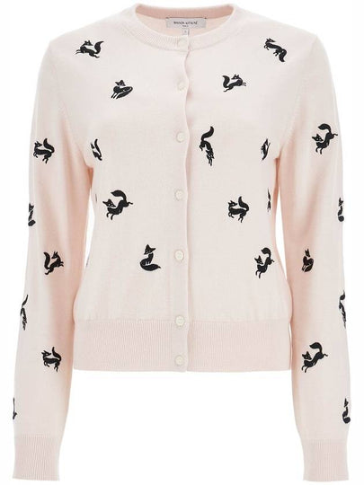 Fancy Fox Embroidery Cardigan Fresh Cotton - MAISON KITSUNE - BALAAN 2