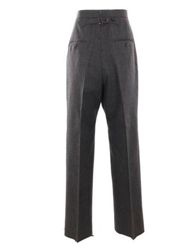 Slim fit tailored straight pants gray - THOM BROWNE - BALAAN 3