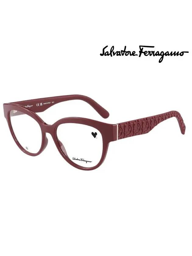 Women's Eyewear Cat Eye Acetate Eyeglasses Burgundy - SALVATORE FERRAGAMO - BALAAN 2