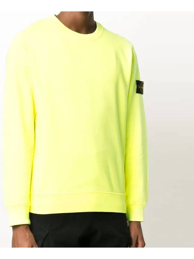 Garment Dyed Cotton Crewneck Sweatshirt Lemon - STONE ISLAND - BALAAN 4