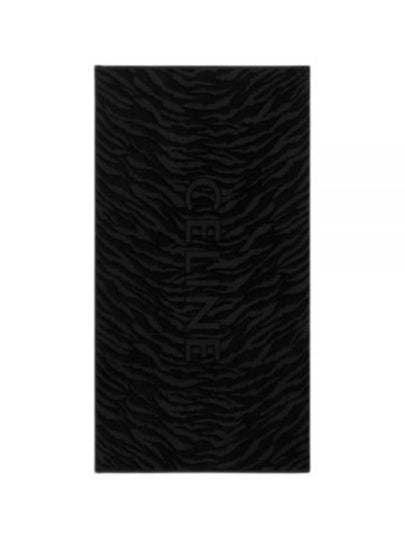 Logo Tiger Print Cotton Jacquard Beach Towel Black - CELINE - BALAAN 2