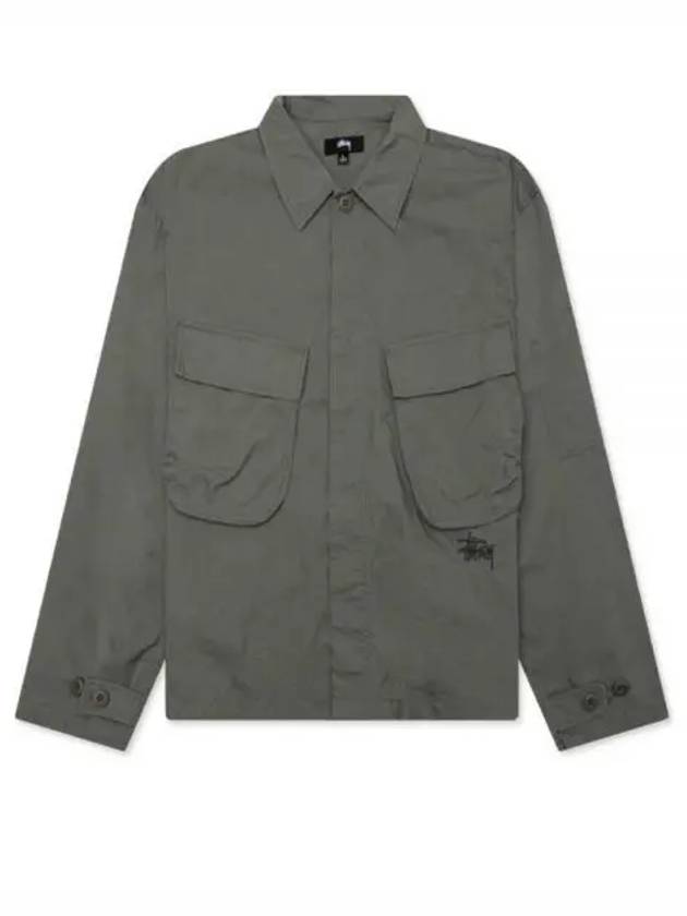 1110321 OLIVE military overshirt - STUSSY - BALAAN 1