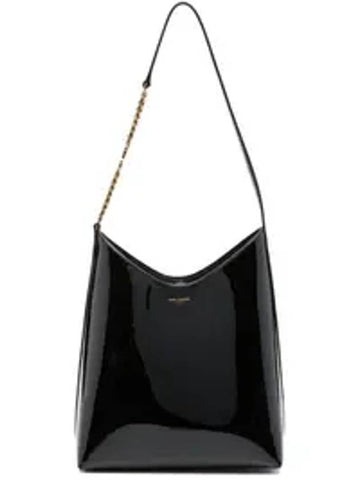 Rendez-Vous Patent Leather Shoulder Bag Black - SAINT LAURENT - BALAAN 1