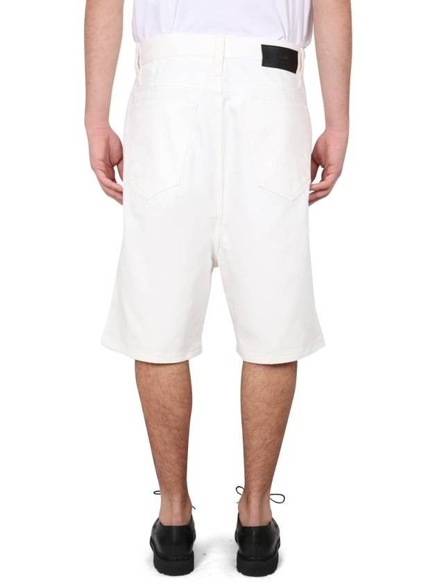 Alex Denim Bermuda Shorts White - AMI - BALAAN 5