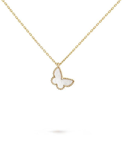 Sweet Alhambra Butterfly Pendant Necklace Gold White - VANCLEEFARPELS - BALAAN 2