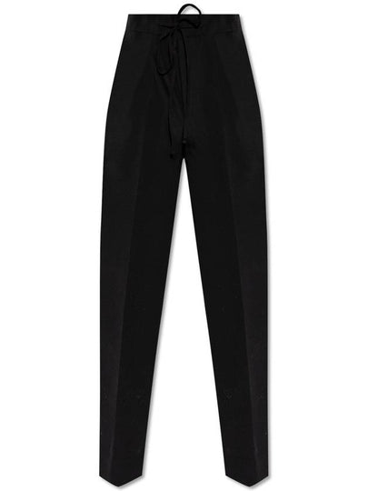 Signature Stitch Logo High Waist Wide Pants Black - MAISON MARGIELA - BALAAN 2