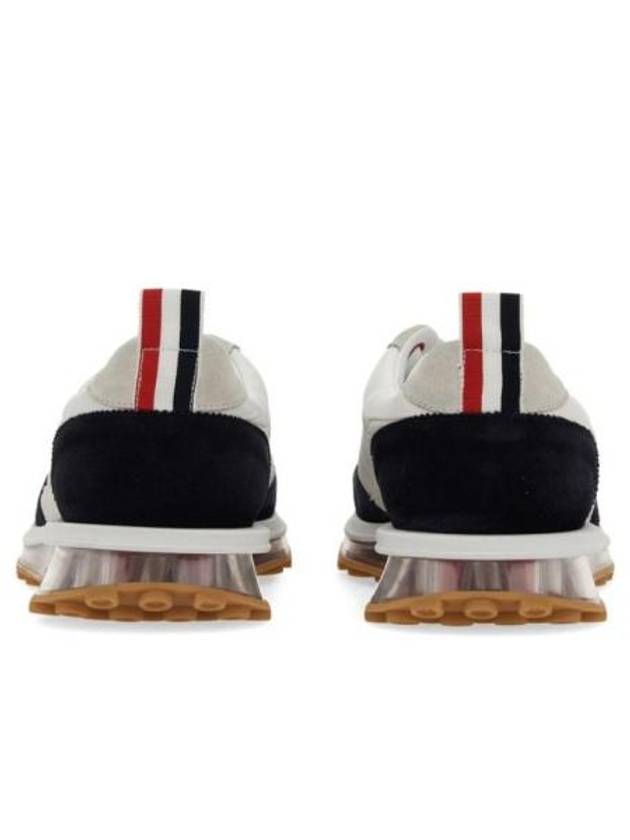 Tech Runner Quilted Low Top Sneakers White Navy - THOM BROWNE - BALAAN 3