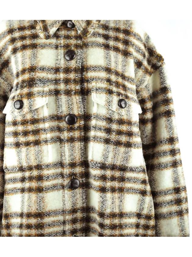 HARVELI Check Shirt Jacket MA0998 22A012E 23EC - ISABEL MARANT - BALAAN 4