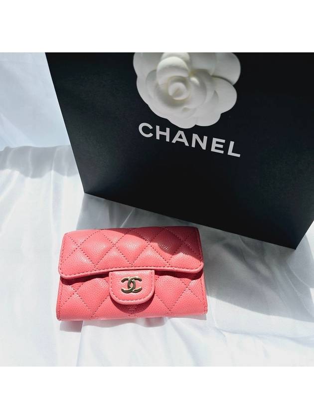 Classic Tok Card Wallet Pink Coral AP0214 - CHANEL - BALAAN 1