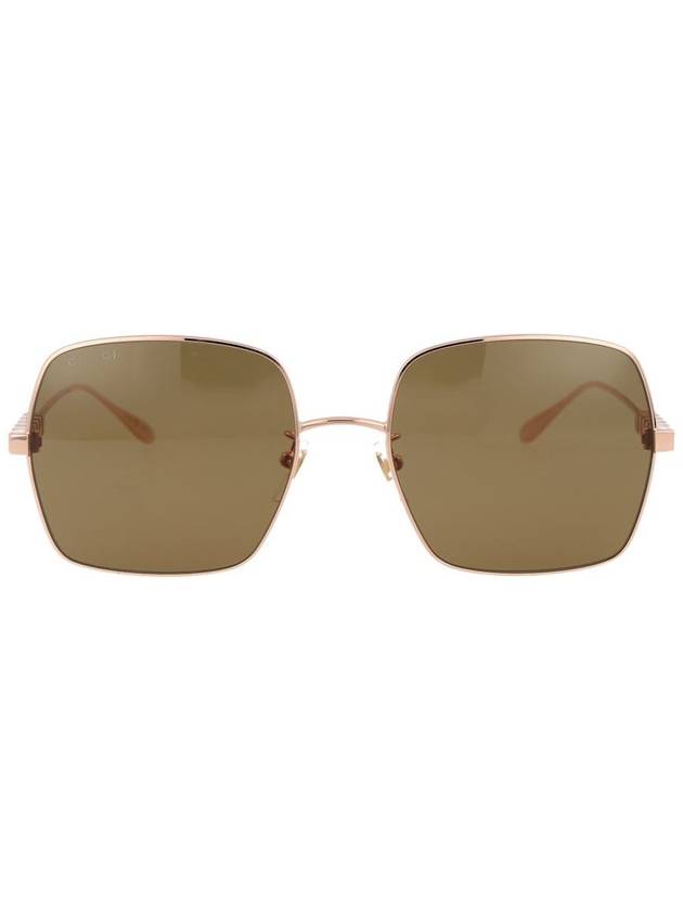 Square Metal Sunglasses Gold - GUCCI - BALAAN 2