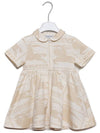 Kids Allover Logo Dress Yellow Cream - BURBERRY - BALAAN 3