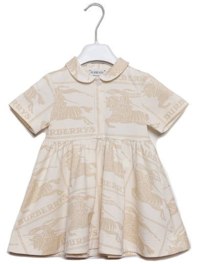 Kids Allover Logo Dress Yellow Cream - BURBERRY - BALAAN 2