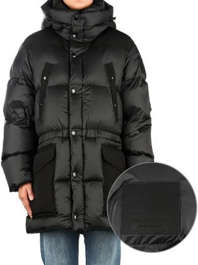 Logo Applique Nylon Puffer Padding Charcoal Grey - BURBERRY - BALAAN 2