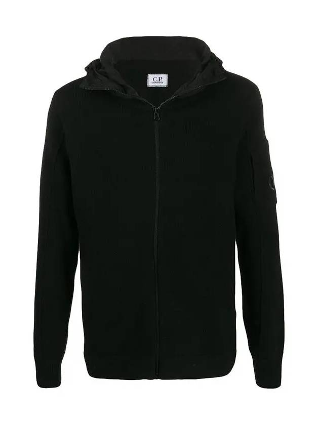 Arm Lens Detail Zip-Up Hoodie Black - CP COMPANY - BALAAN 3