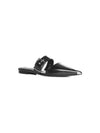 Punk Flat Mules Black - ALEXANDER MCQUEEN - BALAAN 3