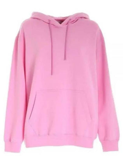 Maxi Logo Cotton Hoodie Pink - MSGM - BALAAN 2