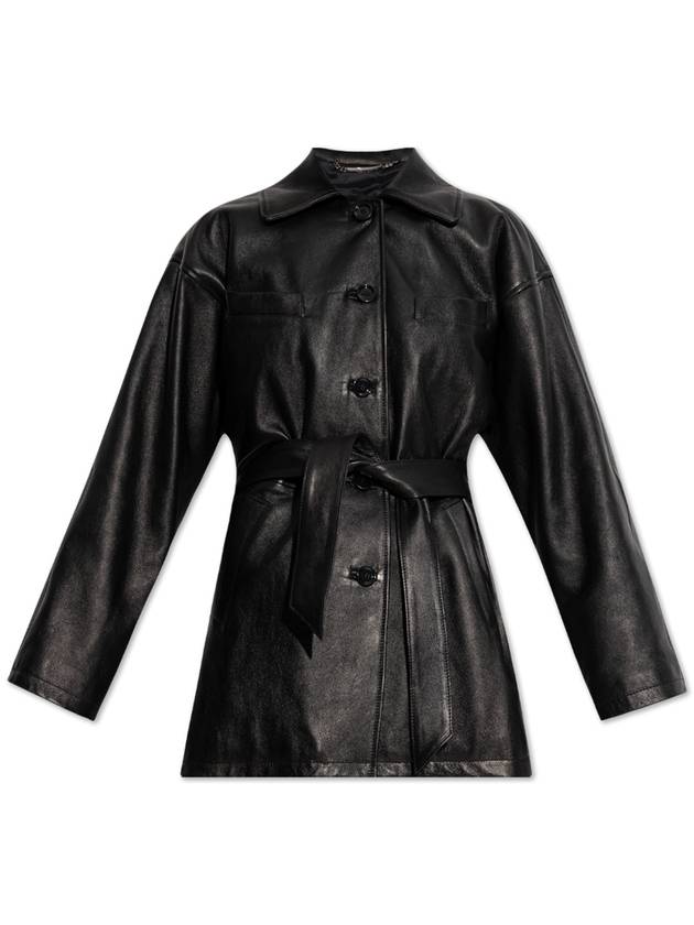 Dolce & Gabbana Leather Jacket, Women's, Black - DOLCE&GABBANA - BALAAN 1