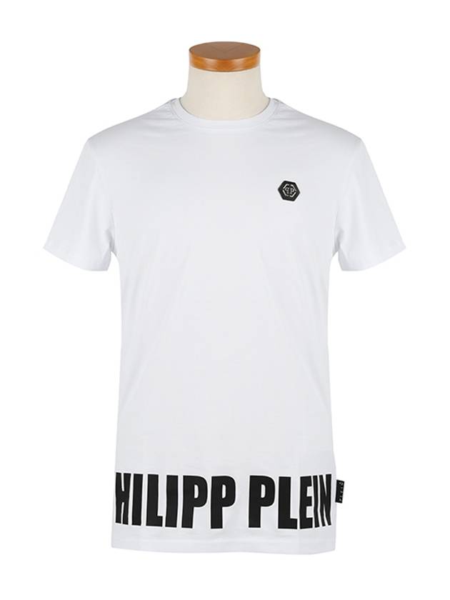 MTK4457 PJO002N 01TM Logo Print White T-Shirt - PHILIPP PLEIN - BALAAN 2