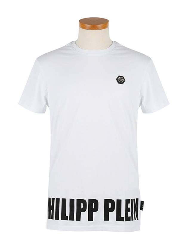 Logo Print Cotton Short Sleeve T-Shirt White - PHILIPP PLEIN - BALAAN 3