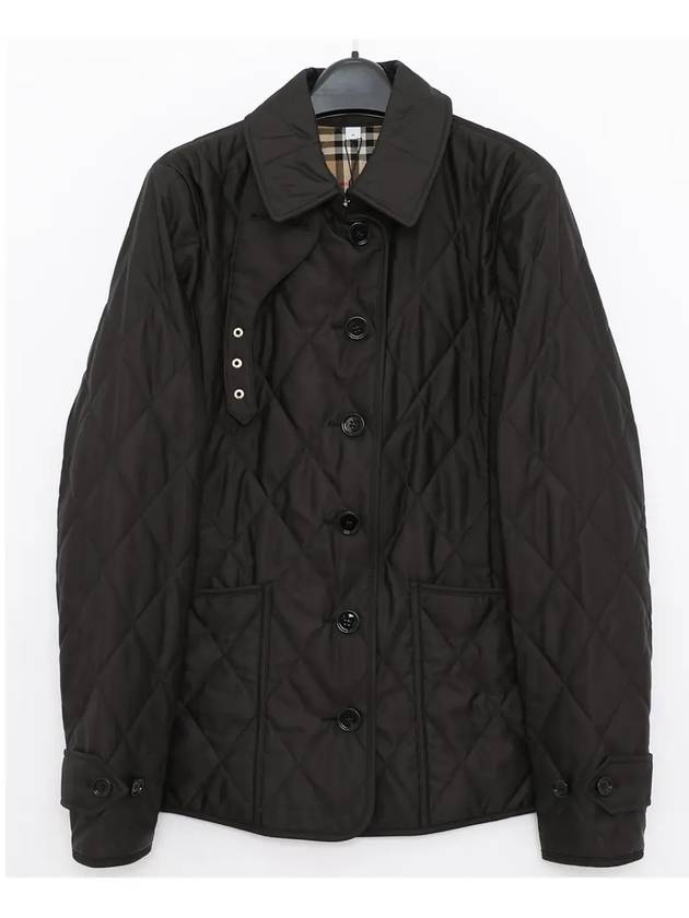 Diamond Quilted Thermoregulated Jacket Black - BURBERRY - BALAAN 3