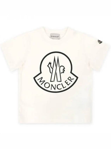 Kids Lettering Logo Patch Short Sleeve Ivory 8C00005 83907 034 8 10A 271316 1053832 - MONCLER - BALAAN 1