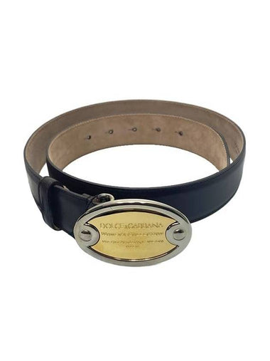 Oval Buckle Belt Black - DOLCE&GABBANA - BALAAN 1