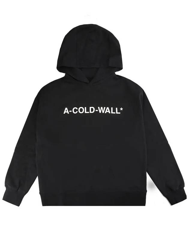 ACWMW083 BLACK Essential Logo Hooded Sweatshirt Black - A-COLD-WALL - BALAAN 1