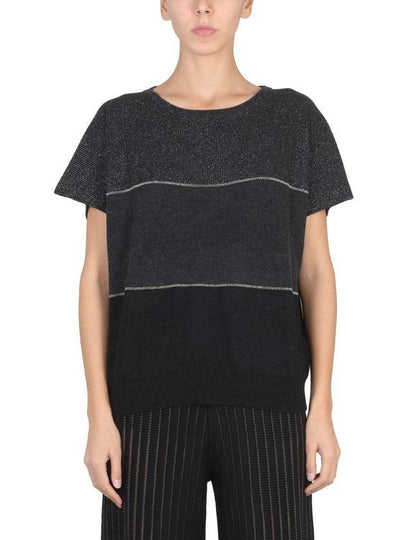 Women's Monili Striped Knit Top Black - FABIANA FILIPPI - BALAAN 2