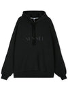 Men's Logo Embroidered Black Hoodie CRTWXJER043 JER010 001 - SUNNEI - BALAAN 1