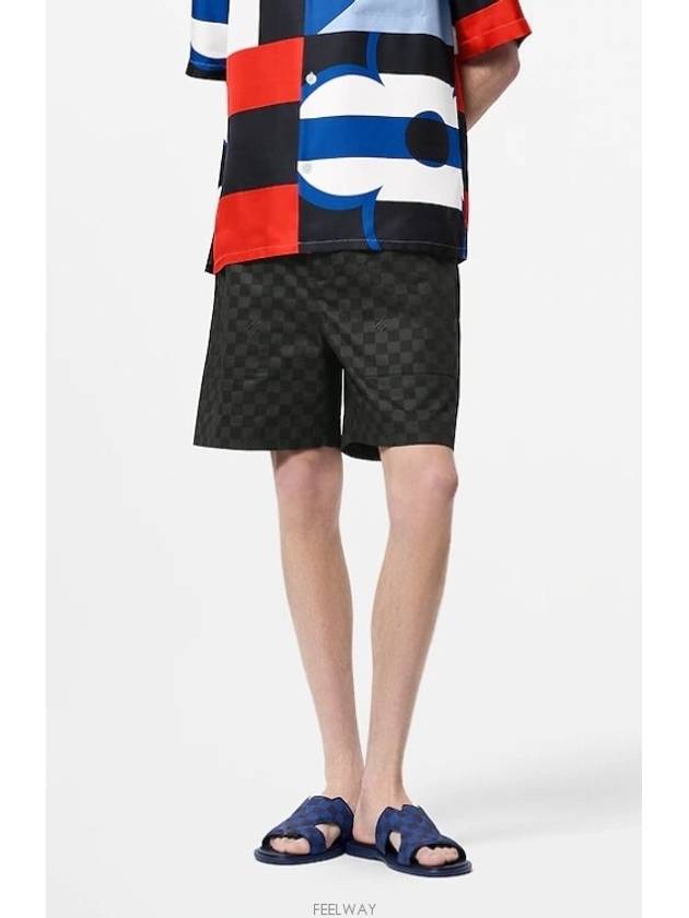 Damier Cotton Casual Shorts Black - LOUIS VUITTON - BALAAN 3