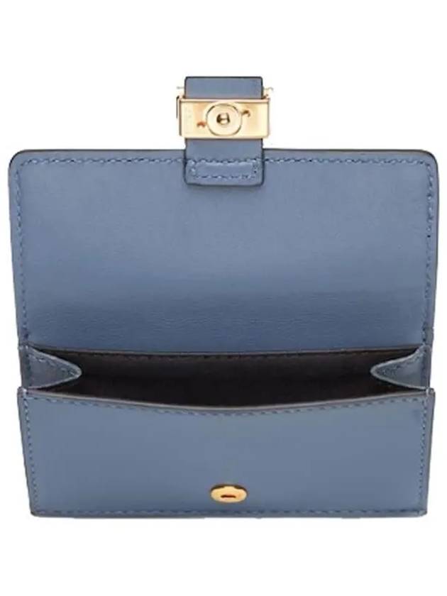 FF Baguette Flap Card Wallet Blue - FENDI - BALAAN 7