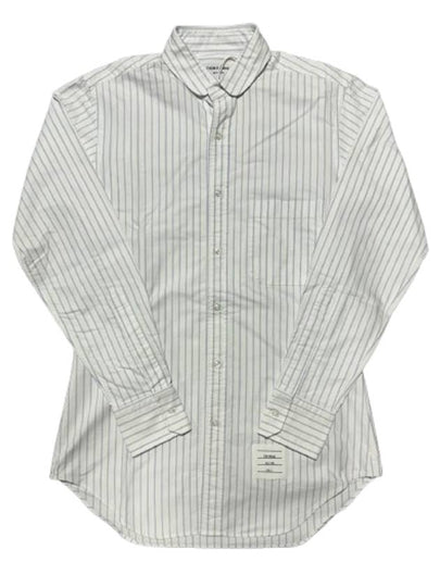 Pinstrip Oxford Long Sleeve Shirt Blue - THOM BROWNE - BALAAN 2