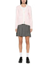 Milano Stitch V Neck Cardigan Pink - THOM BROWNE - BALAAN 3