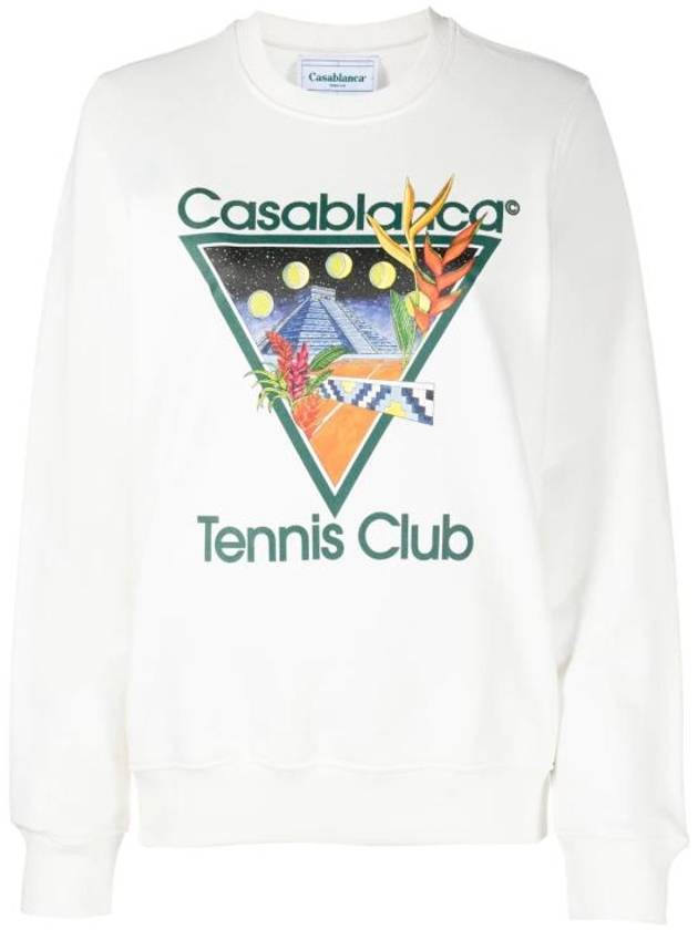 Tennis Club Icon Sweatshirt White - CASABLANCA - BALAAN 1