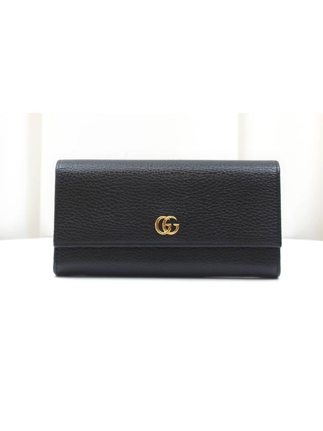 GG Marmont leather long wallet black 456116 - GUCCI - BALAAN 1