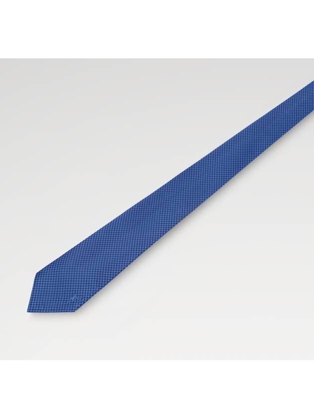 Men's Micro Damier Tie Blue - LOUIS VUITTON - BALAAN 4