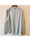 4 Bar Crew Neck Long Sleeve T-Shirt Blue - THOM BROWNE - BALAAN 3